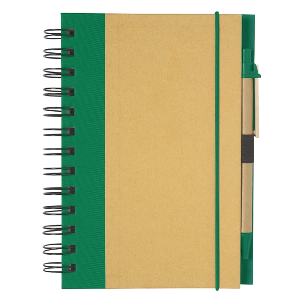 Spiral notebook and pen with elastic pen loop and elastic band... from ASI 61125 Hit Promotional Products / Hit®