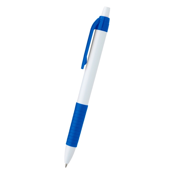Plunger Action pen with rubber grip.... from ASI 61125 Hit Promotional Products / Hit®