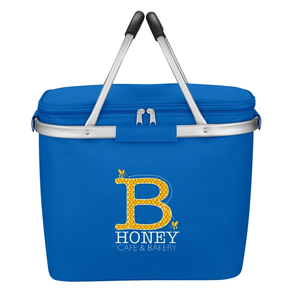 Picnic Fun Collapsible Kooler Basket. Made of 600 Denier Polyester. PEVA... from ASI 61125 Hit Promotional Products / Hit®