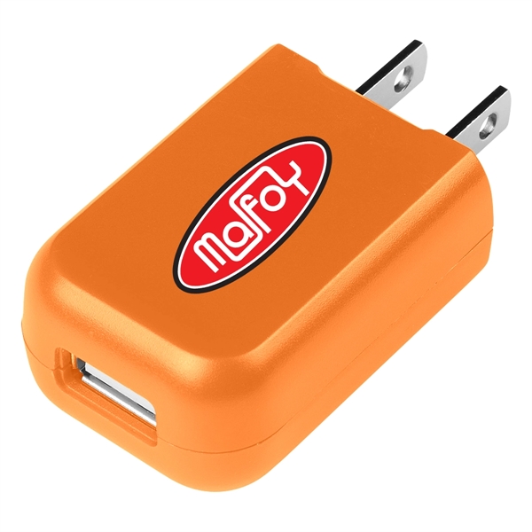 Rectangular UL Listed USB A/C Adapter charges fast and efficiently at... from ASI 61125 Hit Promotional Products / Hit®