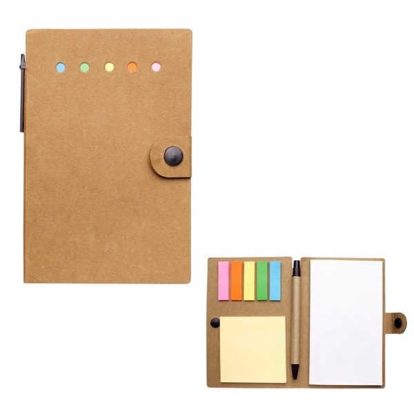 Small Snap Notebook with Desk Essentials.  Matching Pen has Paper... from ASI 61125 Hit Promotional Products / Hit®