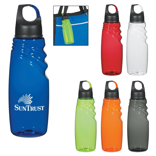 24 Oz. Crest Carabiner Sports Bottle. AS Material.  Screw On,... from ASI 61125 Hit Promotional Products / Hit®