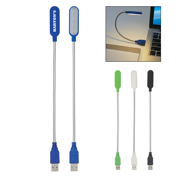 USB Flexi-Light.  Extra Bright White LED Light.  Bendable Cable.... from ASI 61125 Hit Promotional Products / Hit®