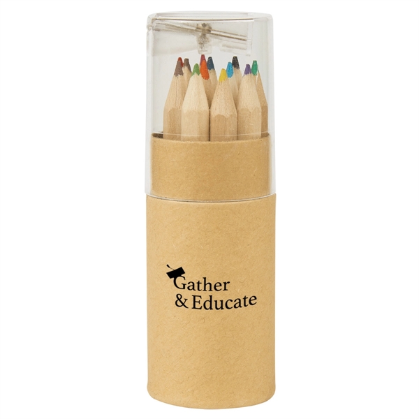 12-Piece colored pencil tube set with sharpener... from ASI 61125 Hit Promotional Products / Hit®