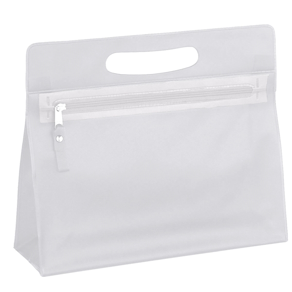 9 3/4" x 8" Vanity bag with translucent design, zip closure... from ASI 61125 Hit Promotional Products / Hit®