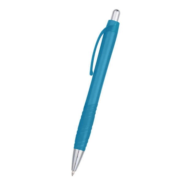 Pen with plunger action button and smooth rubber finish... from ASI 61125 Hit Promotional Products / Hit®
