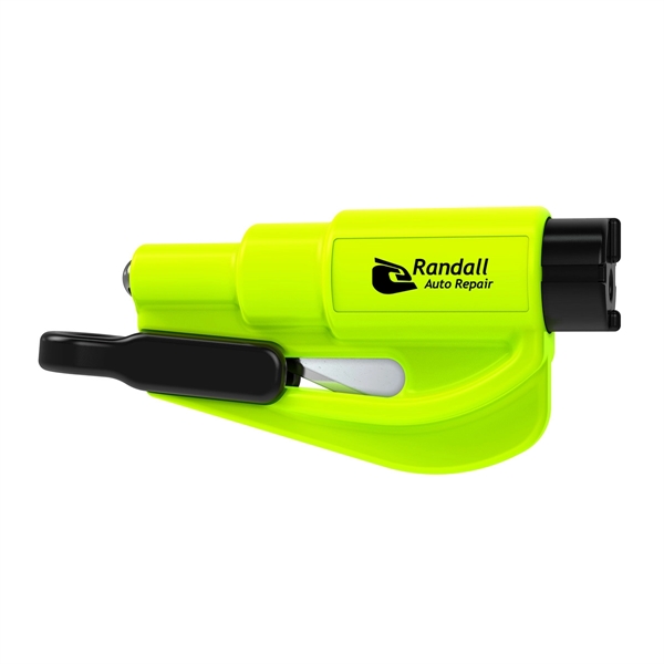 Auto safety tool with glass shattering spike and a blade.... from ASI 61125 Hit Promotional Products / Hit®