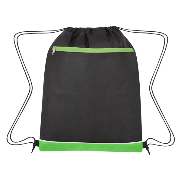 Drawstring bag made from 80-gram laminated non-woven, coated water-resistant polypropylene... from ASI 61125 Hit Promotional Products / Hit®