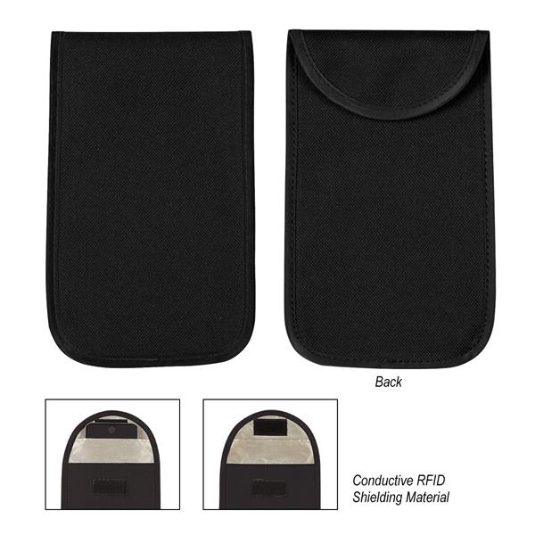 Cellphone case with RFID protection, made of 600-denier polyester.... from ASI 61125 Hit Promotional Products / Hit®
