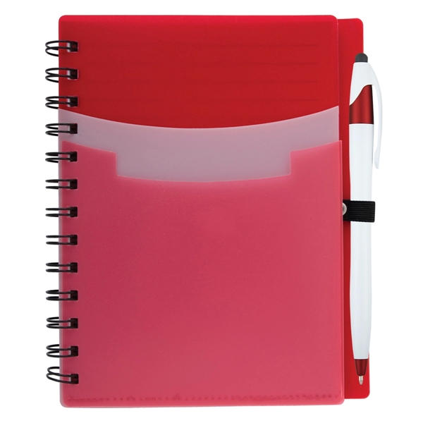 5" x 7" notebook with wire binding, 70 lined pages, polyurethane... from ASI 61125 Hit Promotional Products / Hit®