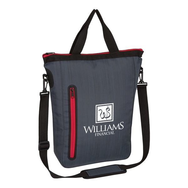 300 denier nylon and lattice polyester water-resistant bag with detachable/adjustable padded... from ASI 61125 Hit Promotional Products / Hit®