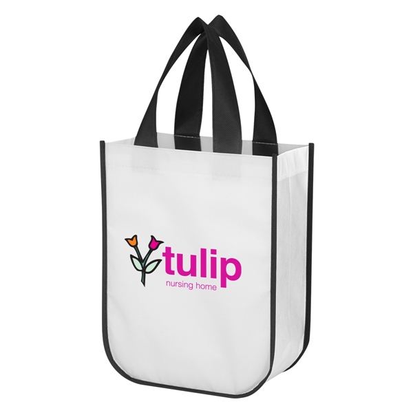Shopper tote bag made of shiny 80 gram non-woven water-resistant polypropylene... from ASI 61125 Hit Promotional Products / Hit®