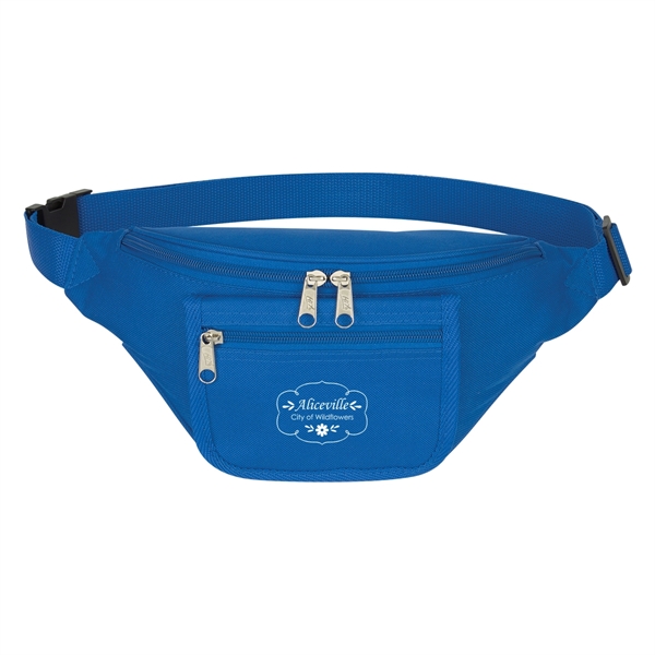 600 denier polyester fanny pack with an adjustable waist strap, zippered... from ASI 61125 Hit Promotional Products / Hit®