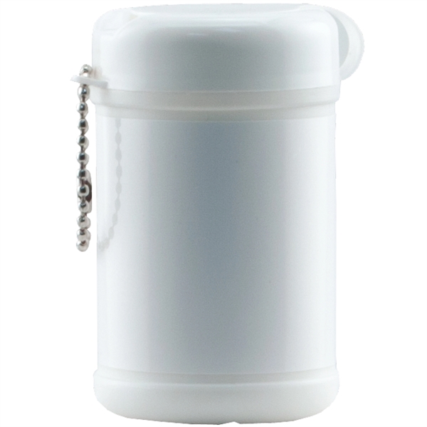 Canister of 30 pet paw wipes with snap-closed lid and beaded... from ASI 61125 Hit Promotional Products / Hit®