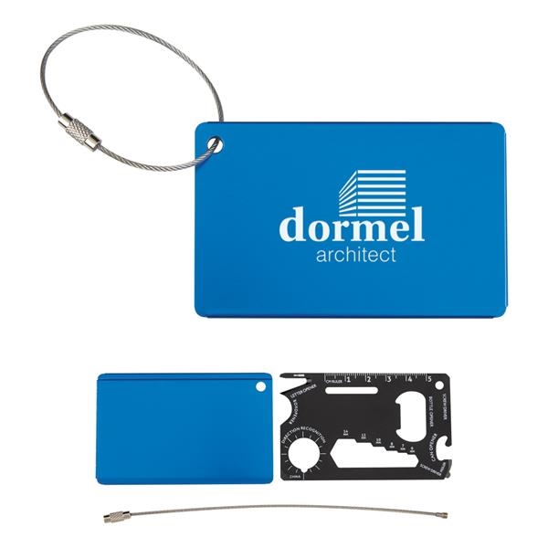 10-in-1 tool card with a protective aluminum sleeve, metal wire attachment,... from ASI 61125 Hit Promotional Products / Hit®