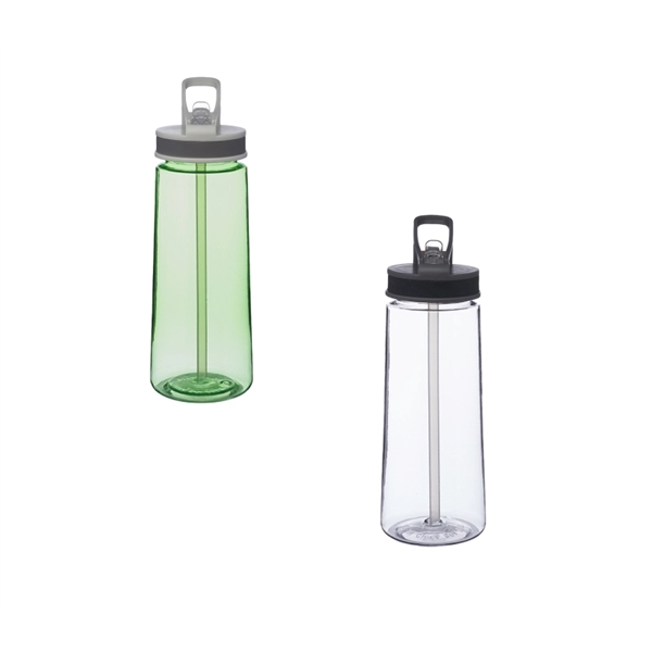 Plastic water bottle with straw 22 oz. capacity with silkscreen imprint... from ASI 37218 Athena Promo (tm)