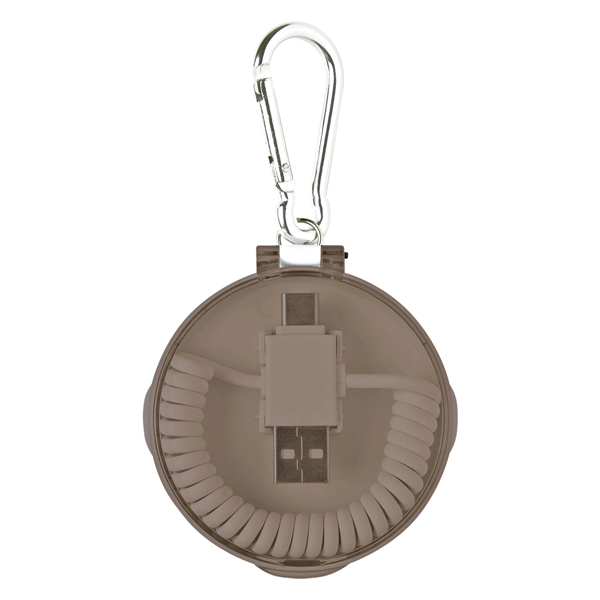 Plastic travel case with carabiner and 4-in-1 charging cables. Compatible w/... from ASI 61125 Hit Promotional Products / Hit®