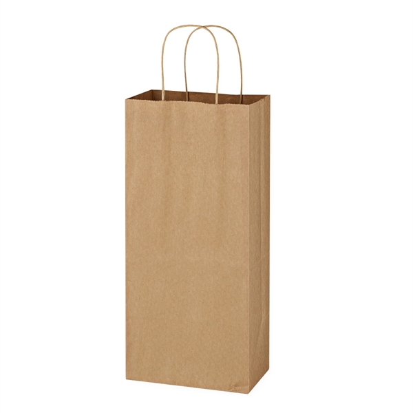 5.25" x 13" Kraft paper brown wine bag with 3 1/2"... from ASI 61125 Hit Promotional Products / Hit®