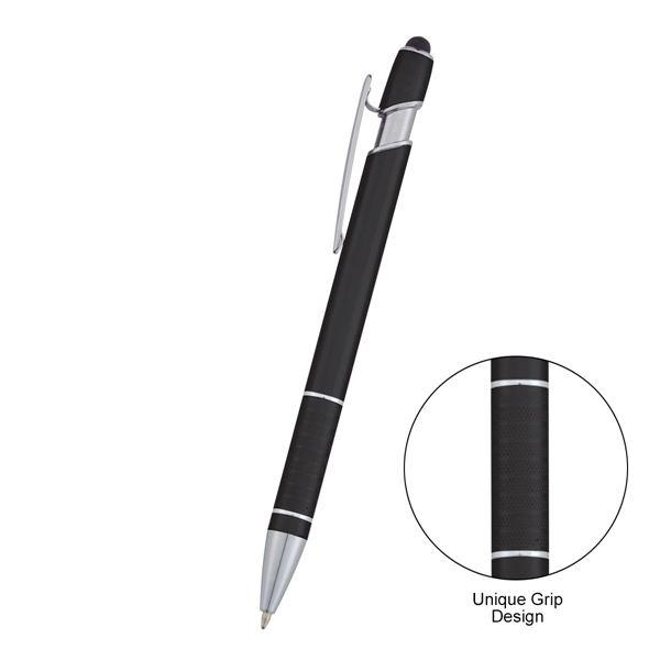 Varsi Incline pen made of aluminum with plunger-action mechanism, a stylus,... from ASI 61125 Hit Promotional Products / Hit®