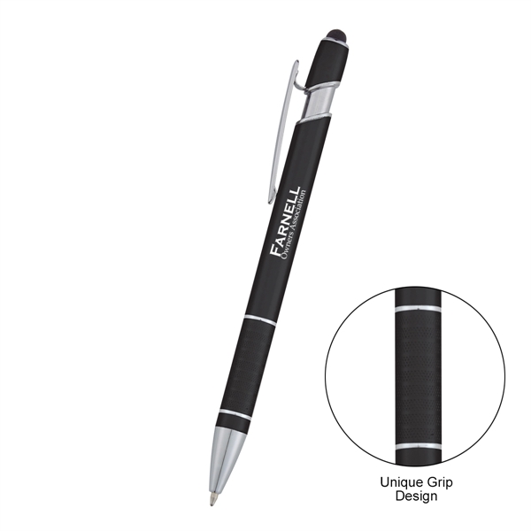 Varsi Incline pen made of aluminum with plunger-action mechanism, a stylus,... from ASI 61125 Hit Promotional Products / Hit®
