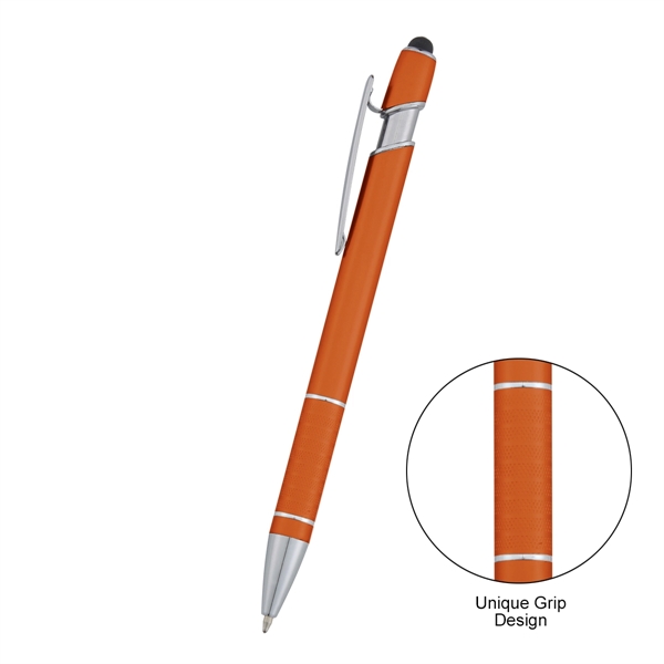 Varsi Incline pen made of aluminum with plunger-action mechanism, a stylus,... from ASI 61125 Hit Promotional Products / Hit®