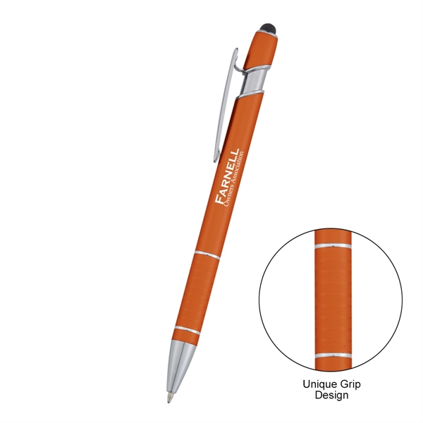 Varsi Incline pen made of aluminum with plunger-action mechanism, a stylus,... from ASI 61125 Hit Promotional Products / Hit®