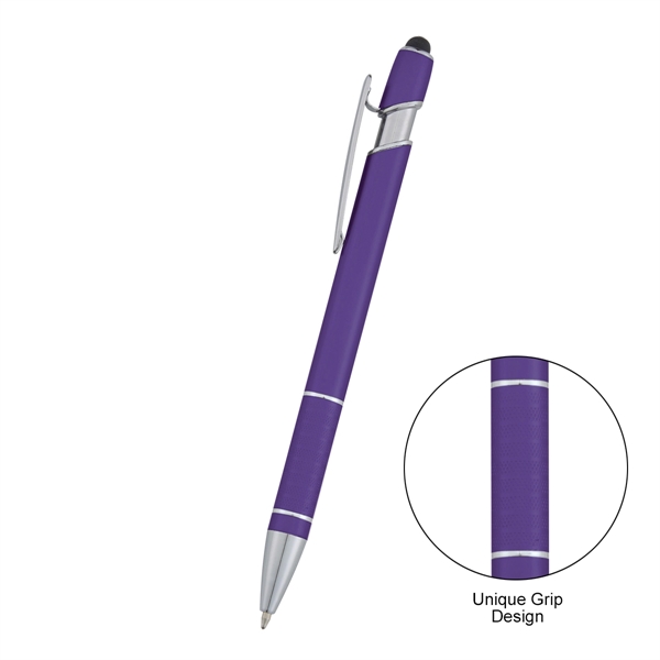 Varsi Incline pen made of aluminum with plunger-action mechanism, a stylus,... from ASI 61125 Hit Promotional Products / Hit®