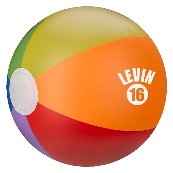 Rainbow beach ball measuring 16" for fun when bouncing at the... from ASI 61125 Hit Promotional Products / Hit®