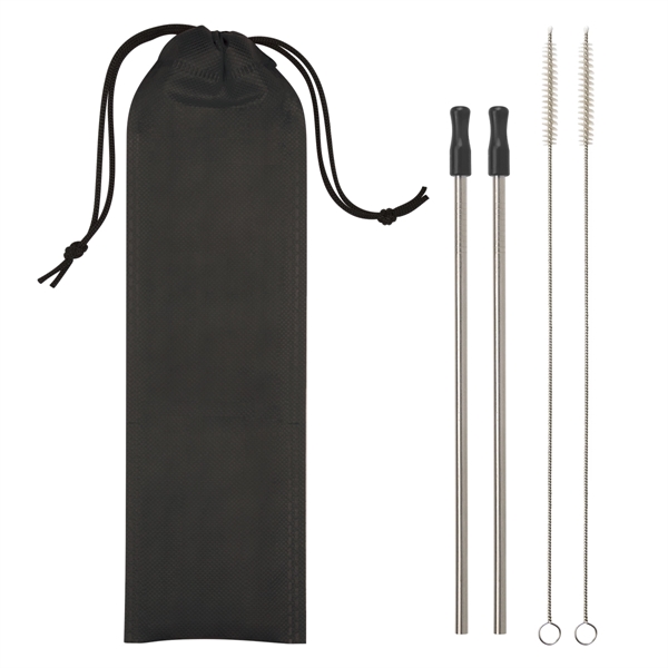 11" x 3 1/8" kit containing two stainless steel straws with... from ASI 61125 Hit Promotional Products / Hit®
