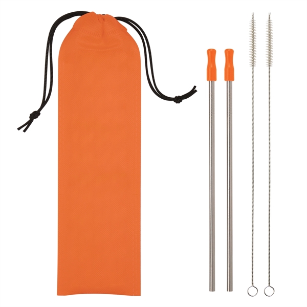 11" x 3 1/8" kit containing two stainless steel straws with... from ASI 61125 Hit Promotional Products / Hit®