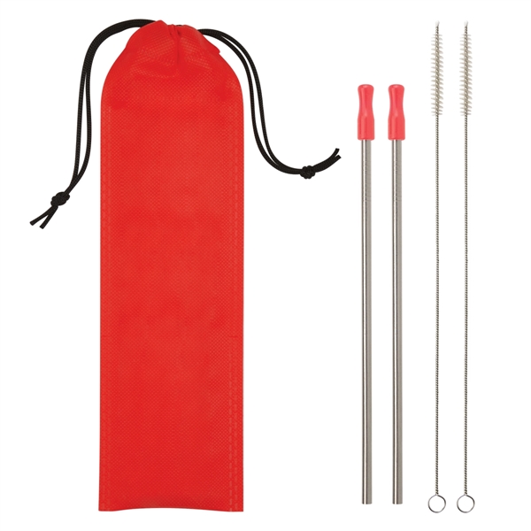 11" x 3 1/8" kit containing two stainless steel straws with... from ASI 61125 Hit Promotional Products / Hit®