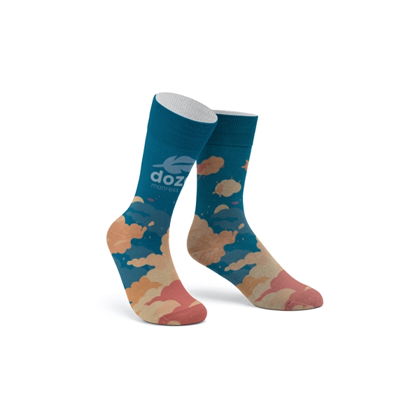 Full-color direct-to-garment printed socks, perfect for unique branding, no sublimation!... from ASI 45657 Pop! Promos