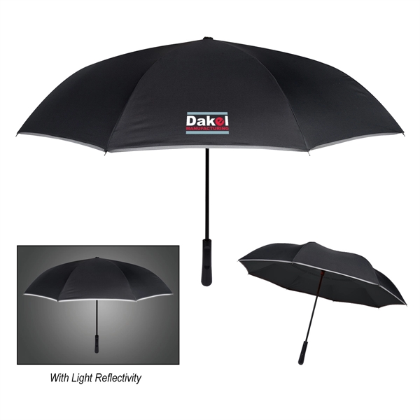 Inversion umbrella with an inverted design, contrasting underside, and reflective edge.... from ASI 61125 Hit Promotional Products / Hit®