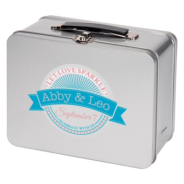 Throwback tin lunch box for taking your meal to work or... from ASI 61125 Hit Promotional Products / Hit®