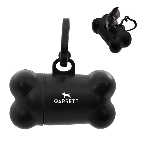 Bone shaped dog bag dispenser that attaches to a leash, belt... from ASI 61125 Hit Promotional Products / Hit®