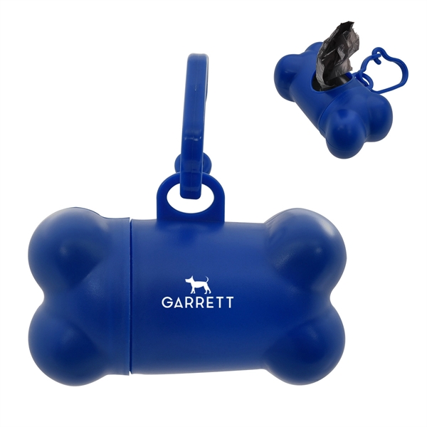 Bone shaped dog bag dispenser that attaches to a leash, belt... from ASI 61125 Hit Promotional Products / Hit®