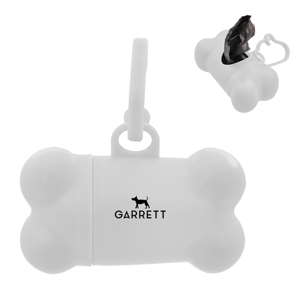 Bone shaped dog bag dispenser that attaches to a leash, belt... from ASI 61125 Hit Promotional Products / Hit®