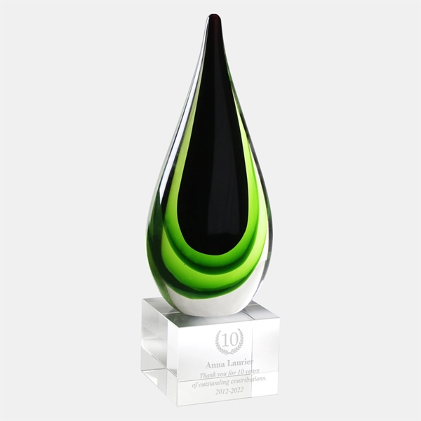 The Art Glass Northern Light Teardrop Award consists of multiple shades... from ASI 47791 Best Deal Awards