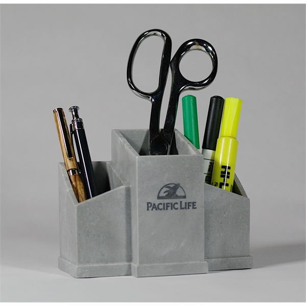 Three hole desk caddy, 5.75" L x 2.75" W x 4.375"... from ASI 89860 StoneyCreek / StoneyCreek®