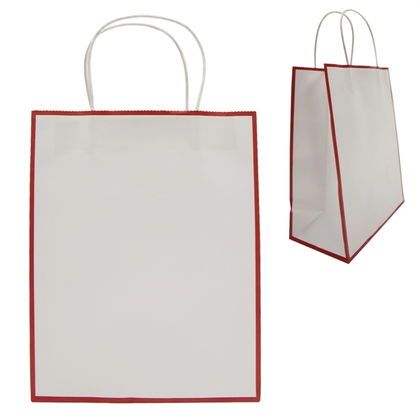 Laminated paper gift bag with decorative trim.... from ASI 61125 Hit Promotional Products / Hit®