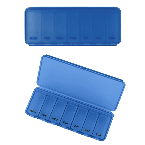7 day plastic pill container with scoop design and lids marked... from ASI 61125 Hit Promotional Products / Hit®