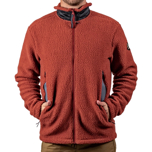 Sherpa fleece and ripstop jacket with oversize pockets and double zipper.... from ASI 61125 Hit Promotional Products / Hit®