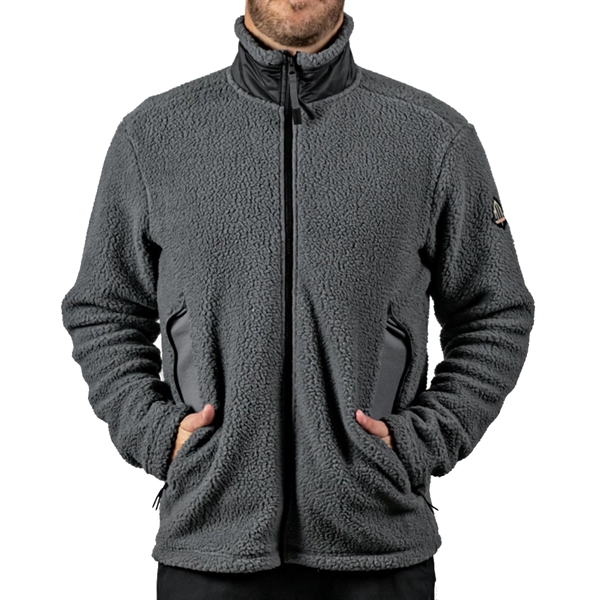 Sherpa fleece and ripstop jacket with oversize pockets and double zipper.... from ASI 61125 Hit Promotional Products / Hit®