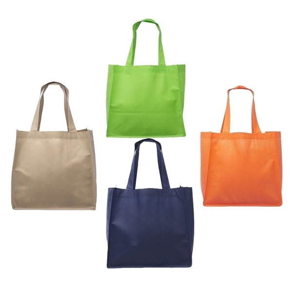 Budget non-woven shopping tote bag plus 1 color silkscreen imprint on... from ASI 37218 Athena Promo (tm)
