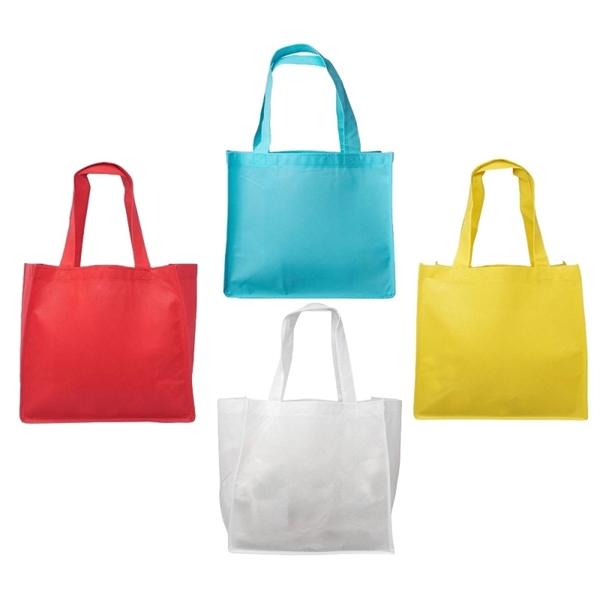 Budget non-woven shopping tote bag plus 1 color silkscreen imprint on... from ASI 37218 Athena Promo (tm)
