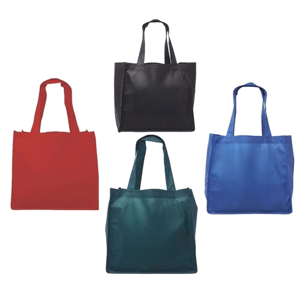 Budget non-woven shopping tote bag plus 1 color silkscreen imprint on... from ASI 37218 Athena Promo (tm)