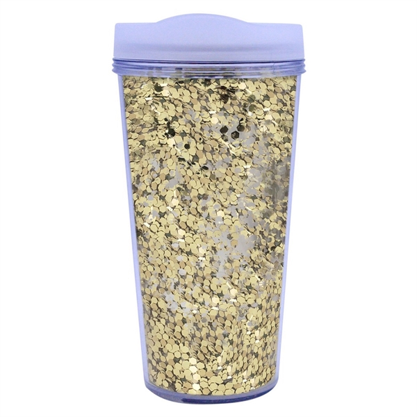 17 oz. Glamour glitter tumbler for taking a delicious drink wherever... from ASI 61125 Hit Promotional Products / Hit®