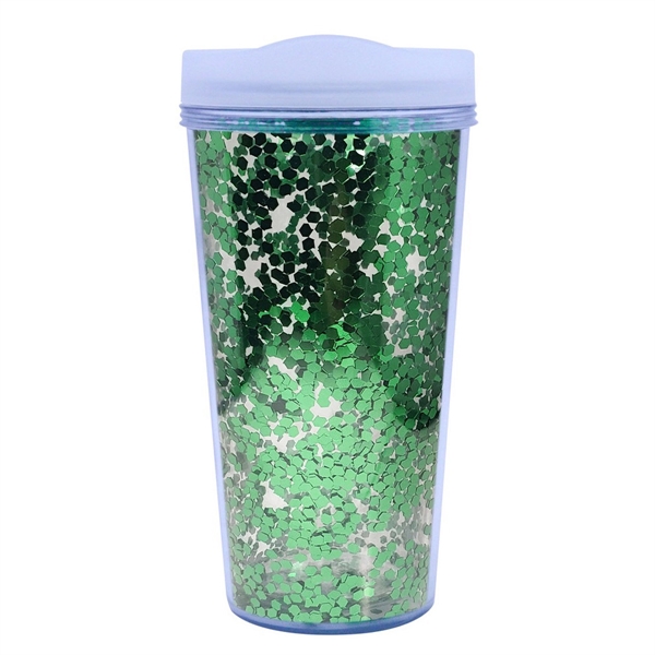 17 oz. Glamour glitter tumbler for taking a delicious drink wherever... from ASI 61125 Hit Promotional Products / Hit®