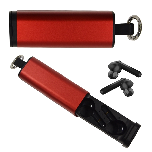 Tech Support true wireless earbuds and phone stand for listening to... from ASI 61125 Hit Promotional Products / Hit®