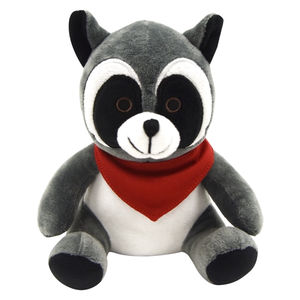 6" Rocco Racoon polyester stuffed animal with choice of colored t-shirt,... from ASI 61125 Hit Promotional Products / Hit®